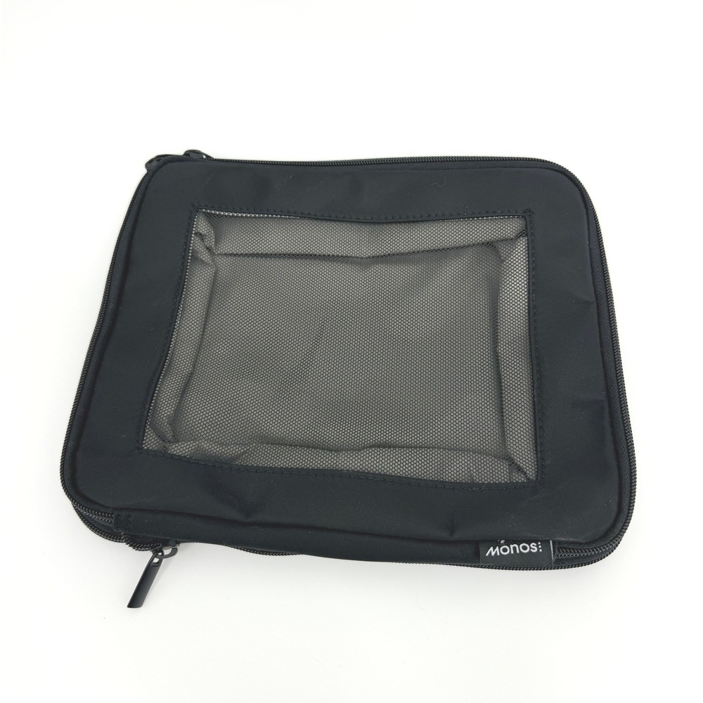 Monos Compressible Packing Cube Black Mesh Travel Organizer Small